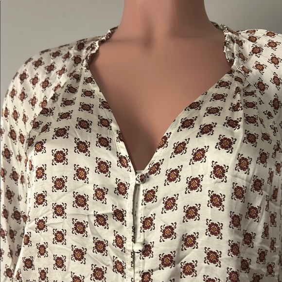 Lane Bryant Floral Button Down Blouse Plus Size 14/16 Top Long Balloonsleeve NWT - Picture 3 of 14